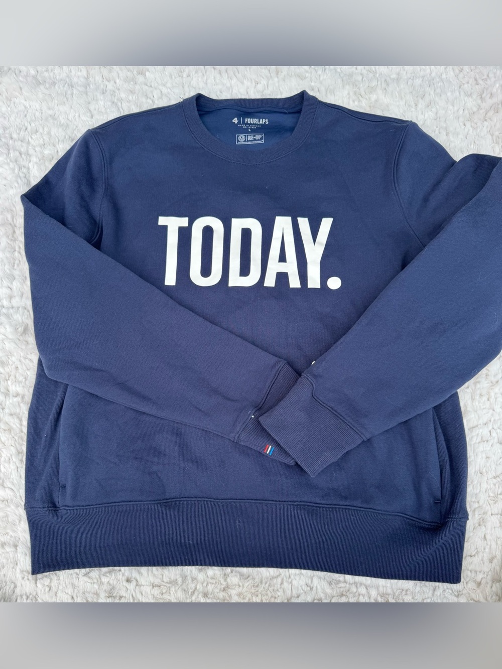 Fourlaps "TODAY." Men's Re-Up Crewneck Sweatshirt - Like New! Size L